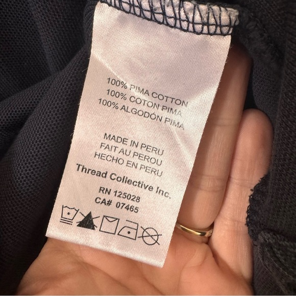 Psycho Bunny Pima Cotton Short Sleeve Collared Polo Shirt Navy Size Large (6) - Picture 8 of 8